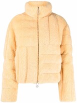 Quilted-Finish Shearling Jacket 