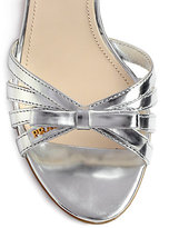 Thumbnail for your product : Prada Leather Bow Cork Wedge Sandals