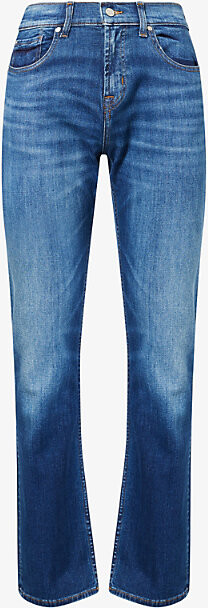 Mens Ambition Standard Straight-Leg Stretch-Denim Jeans 38