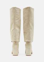 Thumbnail for your product : Maison Margiela Suede Tall Tabi Boots Dark Beige