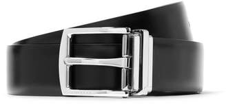 Burberry 3.5cm Black And Dark-brown Reversible Leather Belt - Black