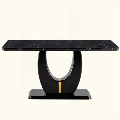 Wrought Studio Modern Simple Luxurious Imitation Marble Grain MDF Dining And Office Table Versatile For Home And Work