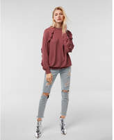 Thumbnail for your product : Express one eleven oversized ruffle sweatshirt