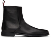 Thumbnail for your product : HUGO BOSS Black Grained Leather Zip-Up Boots