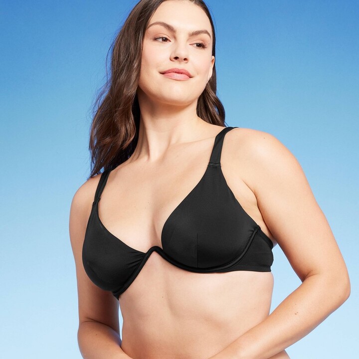Women's Underwire Bikini Top Shade & Shore™ Black 32B ShopStyle Two