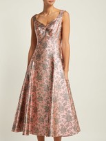 Thumbnail for your product : Erdem Verna Floral-jacquard Gown - Pink Multi