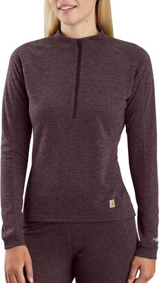Carhartt Women's Force Heavyweight Quarter-Zip Thermal Base Layer Long  Sleeve Shirt - ShopStyle Tops