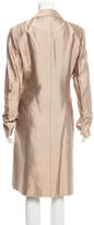 Thumbnail for your product : Michael Kors Silk Notch-Lapel Coat w/ Tags