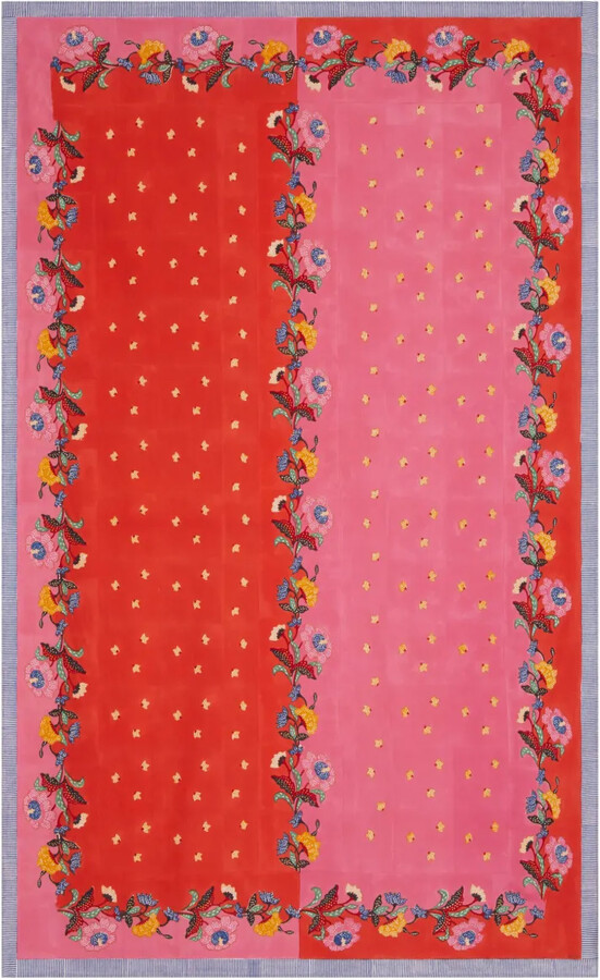 Floral-Print Cotton Table Cloth