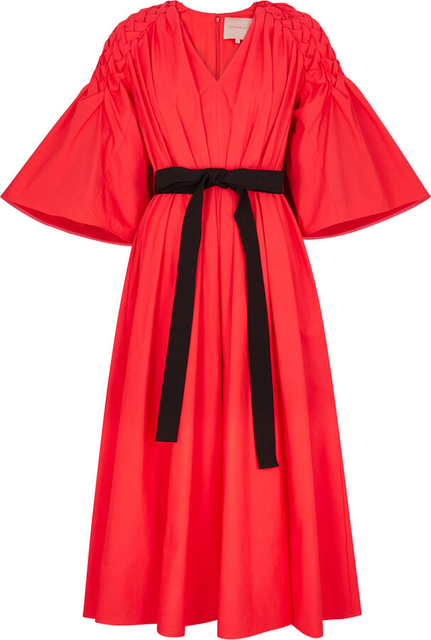 Roksanda Electra Cotton-poplin Midi Dress