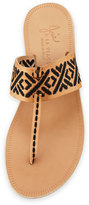 Thumbnail for your product : Joie Zariah Embroidered Thong Sandal, Natural/Black