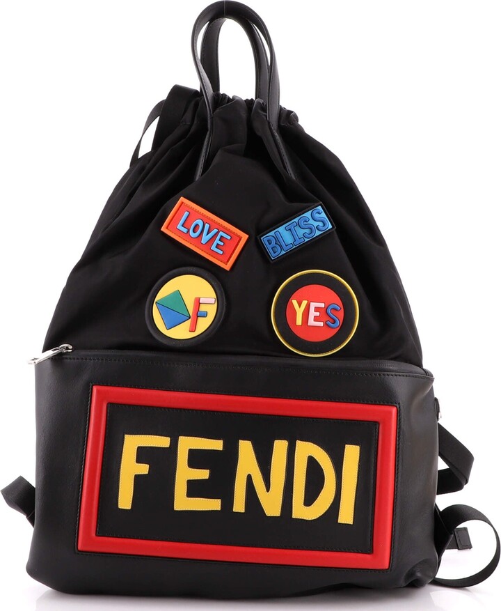 Fendi Monster Diaper Bag Printed Nylon