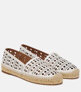 Thumbnail for your product : Alaia Laser-cut leather espadrilles