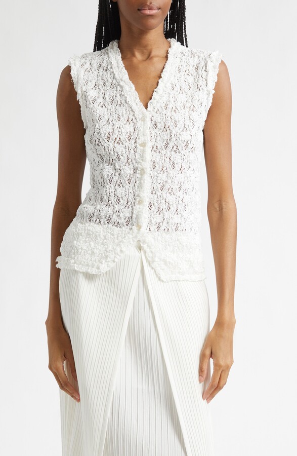 EENK Button Front Lace Tank