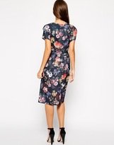 Thumbnail for your product : Love Large Floral Print Midi Dress with Cut Out Detail