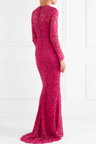 Thumbnail for your product : Dolce & Gabbana Crystal-embellished Corded Lace Gown - Pink