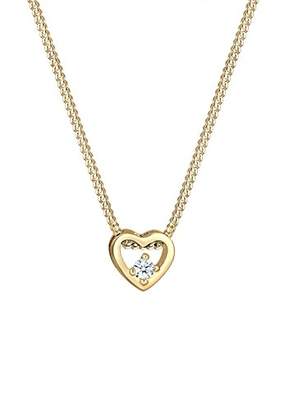 Diamore Women 14 ct (585) Yellow Gold Round Diamond Pendant Necklace