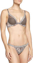 Thumbnail for your product : Natori Feathers Lace Thong, Gunmetal