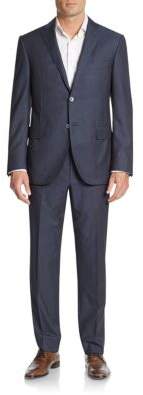 Corneliani Regular-Fit Tonal Striped Wool Suit