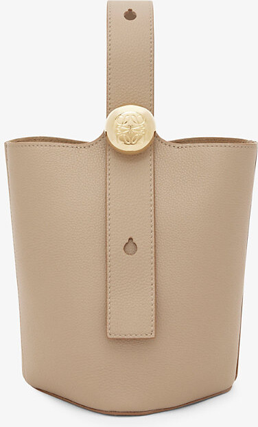 Loewe Womens Sand Pebble Mini Leather Bucket Bag 1 Size