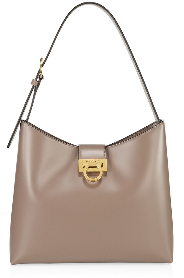 Salvatore Ferragamo Trifolio Leather Shoulder Bag ShopStyle