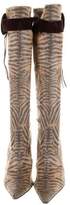 Thumbnail for your product : Casadei Velvet Animal Print Boots