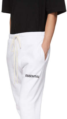 Essentials White Logo Lounge Pants