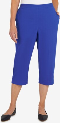 Alfred Dunner Women's Cool Vibrations Relaxed Fit Go-To Medium Capri Pants  - ShopStyle