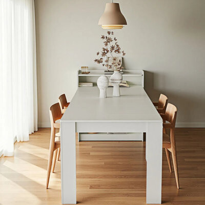 Latitude Run Modern Extendable Dining Table With Storage For 4-6 People Space-Saving Dining Table