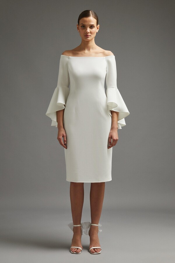 Ruffle Sleeve Column Dress ShopStyle