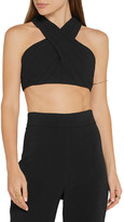 Thumbnail for your product : Cushnie Bella Cropped Crepe Top - Black