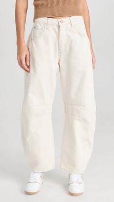 Free People We The Free Good Luck Mid-Rise Barrel Jeans