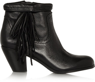 Sam Edelman Louie fringed leather ankle boots