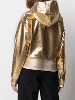 Thumbnail for your product : Valentino Metallic Cotton-Blend Hoodie