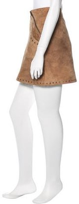Pam & Gela Leather Mini Skirt