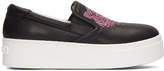 Thumbnail for your product : Kenzo Black Leather Tiger Sneakers
