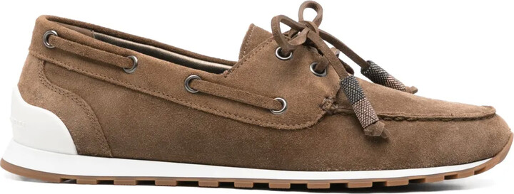 Brunello Cucinelli Suede Boat Shoes