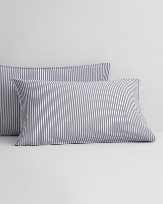 Sheridan Grey Quilt Covers - Reilly Stripe Quilt Cover Set