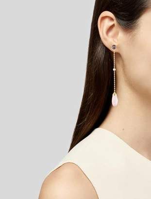 Scala Goshwara 18K Rose Quartz, Diamond & Amethyst Drop Earrings