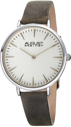 August Steiner Women's Genuine Leather Watch