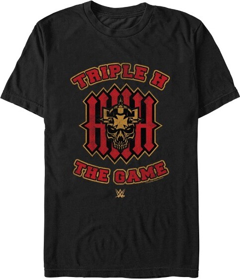 WWE Men'sWWETripleHTheGameLogoT-Shirt-Black-3XBigTall