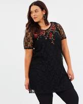 Thumbnail for your product : Evans Lace Embroidered Tunic