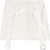 White Cotton Mini Skirt 