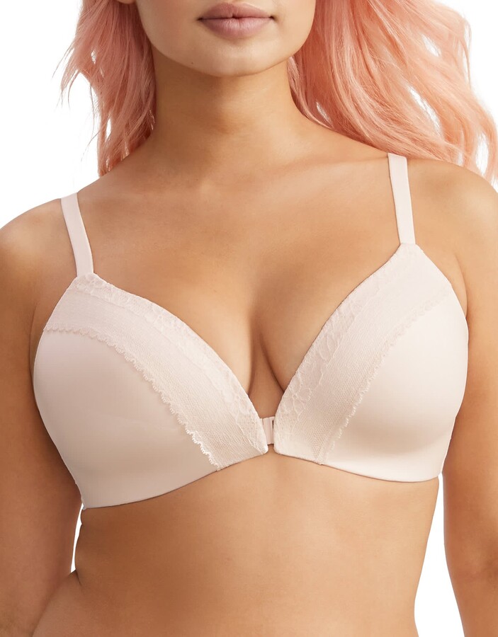 Bare Women's The Wire-Free Front Close Bra with Lace - 36C Delicacy