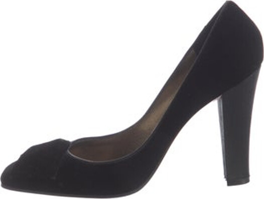 Christian Lacroix Velvet Pumps Blue Square-Toes | Christian Lacroix Velvet Pumps in Blue, Women's IT 38 | 8