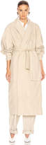 Thumbnail for your product : Lemaire Tie Maxi Coat in Mastic | FWRD