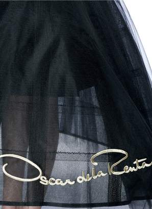 Oscar de la Renta Logo embroidered flared tulle petticoat skirt