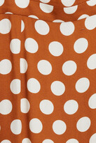 Thumbnail for your product : ALEXACHUNG Polka-dot crepe midi dress
