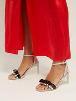 Thumbnail for your product : Sophia Webster Andie Bow Trim Glitter Sandals - Womens - Silver