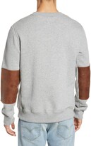 Thumbnail for your product : Billy Reid Dover Crewneck Sweatshirt with Leather Elbow Patches